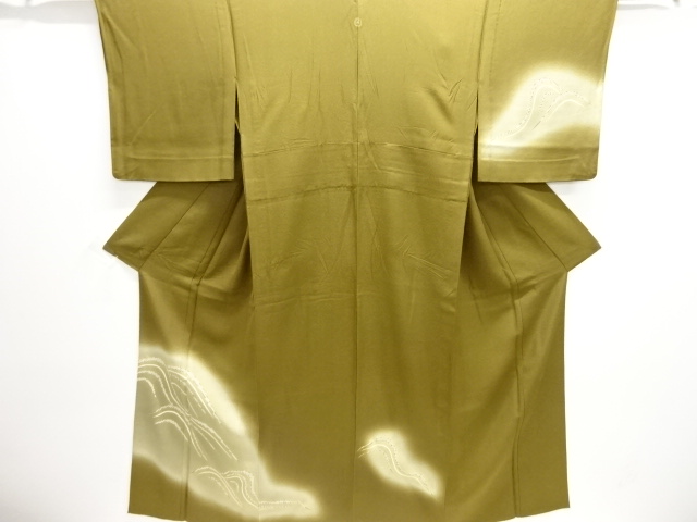 作家物　波に疋田模様一つ紋単衣訪問着